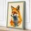 Fox in Watercolour Japandi 1 Piece Wrapped Canvas Wall Art-67623911-67623933