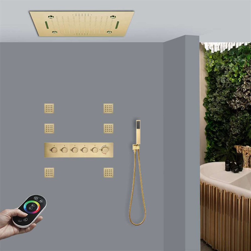 Système de douche thermostatique encastré à DEL Dijon