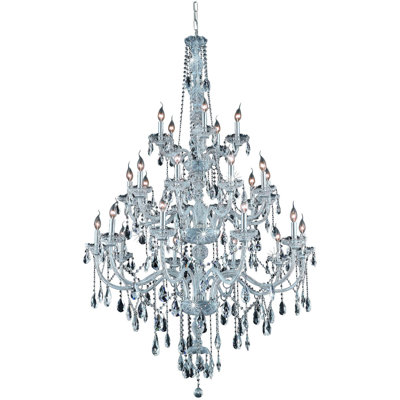 Abram 25 - Light Crystal Dimmable Tiered Chandelier