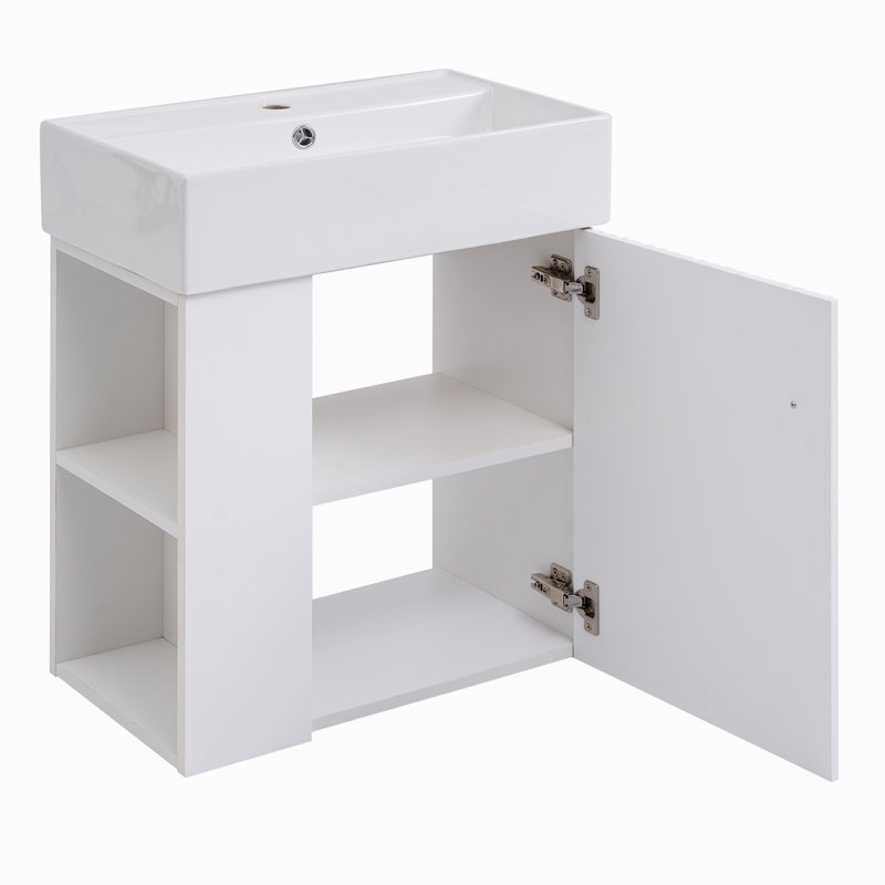 Meuble-lavabo simple 12,2 po avec plateau Kemuel