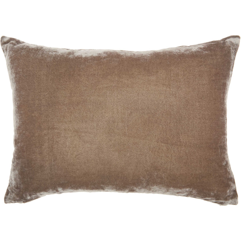  Geometric Aqua Blue/Beige Lumbar Pillow, Charcoal