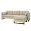 Canapé modulaire réversible Mid-Century en cuir véritable L 101 po Amando-1824188629