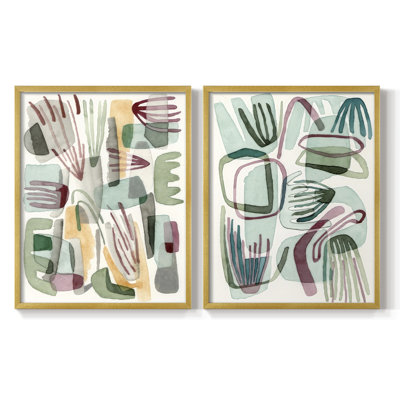 Sea Abstract I-Premium, reproduction encadrée - prête à être accrochée - aucun clou requis - aucun clou requis