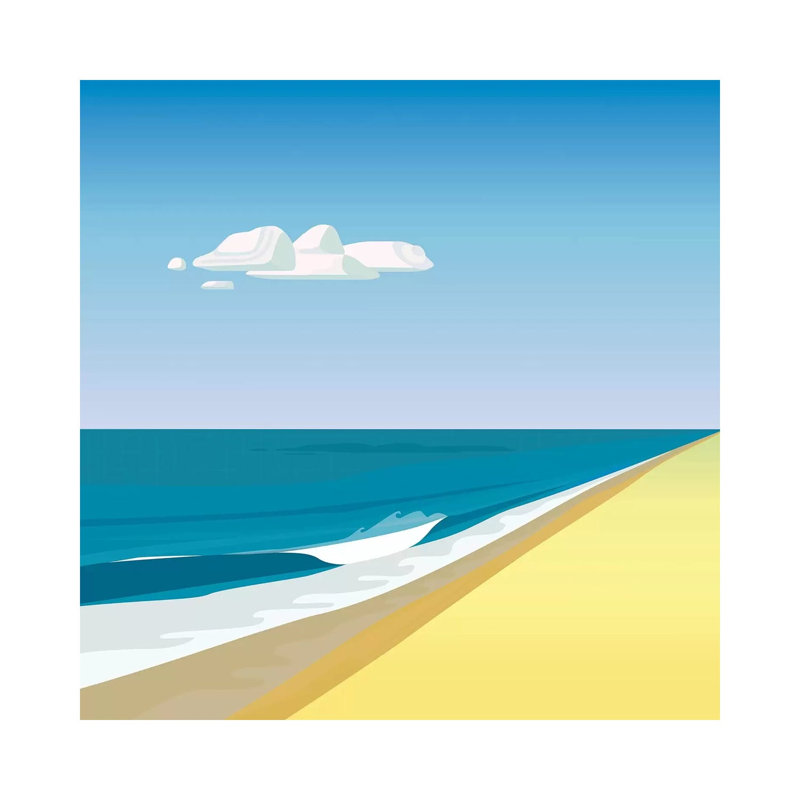 Rothko Beach 1 Piece Wrapped Canvas Wall Art, 30.48 cm H x 30.48 cm W
