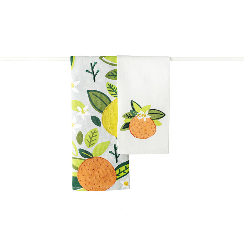 Citrus Orange Towels Set Of 2