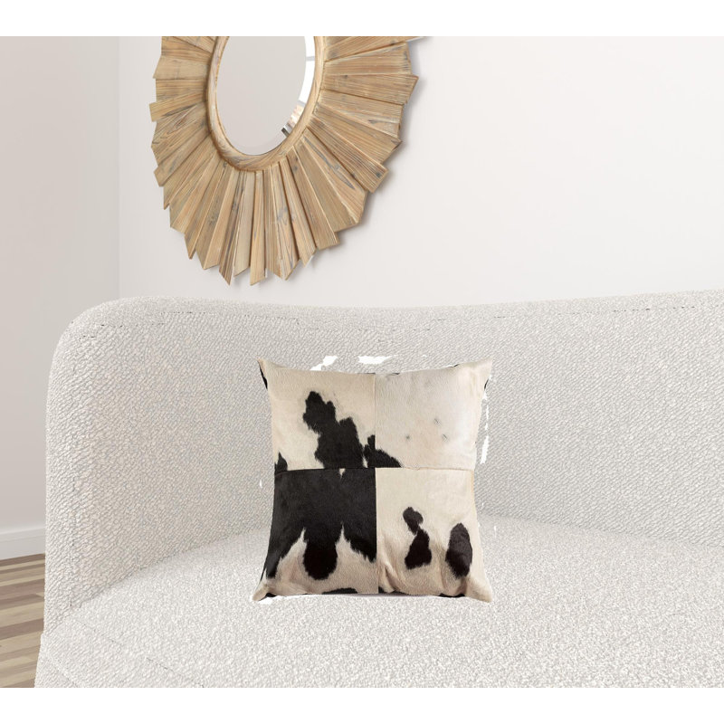 18" X 18" X 5" Black And White Quattro - Pillow