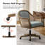 Xaver 50.8cm W Farmhouse Swivel Barrel Task Chair with Rattan Arms-644496969
