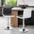 Modern Adjustable Bar Stools, Faux Leather Swivel Counter Height Barstools Chairs with Footrest-91760924