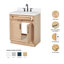 Meuble-lavabo simple 30 po en bois massif avec plateau en quartz 1,5 po Thornaby-619910860-630159924