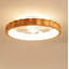 Ventilateur de plafond encastré Modern Lighthouse de 20 po avec lumière, DEL à intensité variable et moteur à courant continu réversible à 6 vitesses, bois naturel