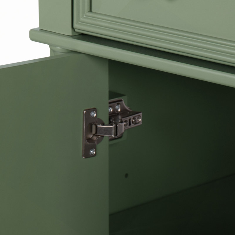 Armoire de salle de bain 27,8 po, seule armoire, Vert