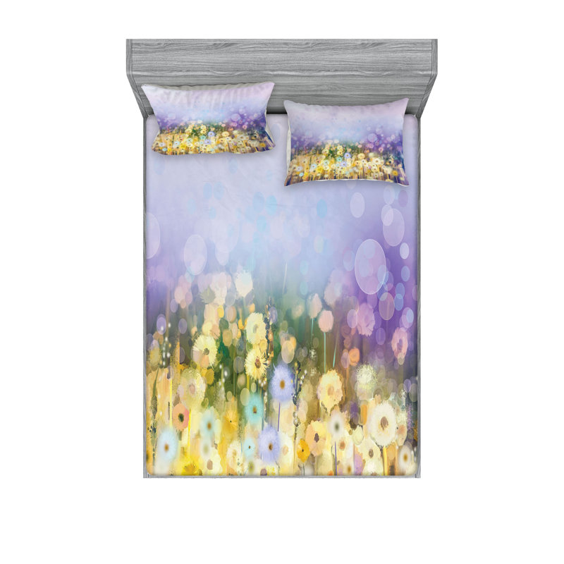 Drap-housse et coussin décoratif Ambesonne, Ensemble de draps pour très grand lit californien
