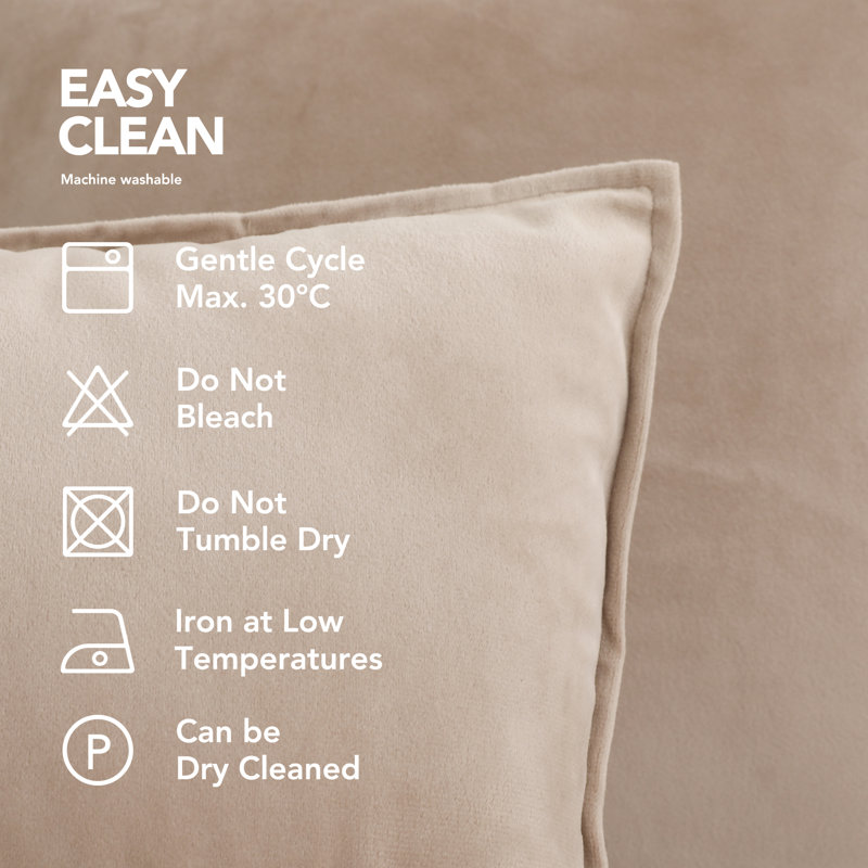 Fritch Square Throw Pillow Cover, Khaki, 55cm H x 55cm W x 1cm D