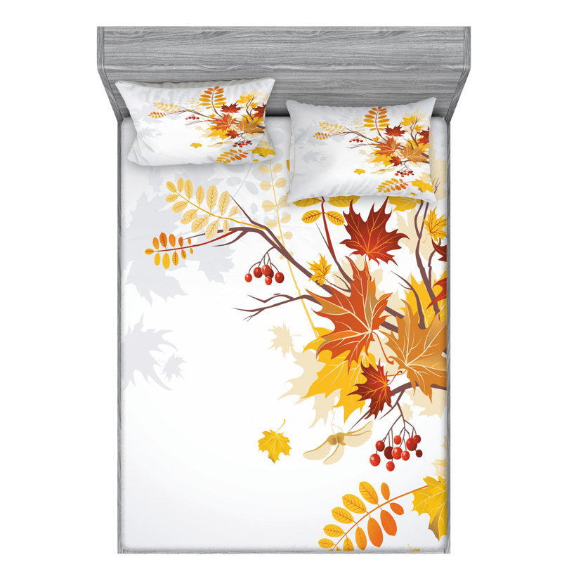 Microfiber Sheet Set, Queen Sheet Set with Fitted Sheet