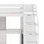 Lit mezzanine simple avec lit autonome, escalier de rangement, bureau, tablettes et tiroirs-1232146330