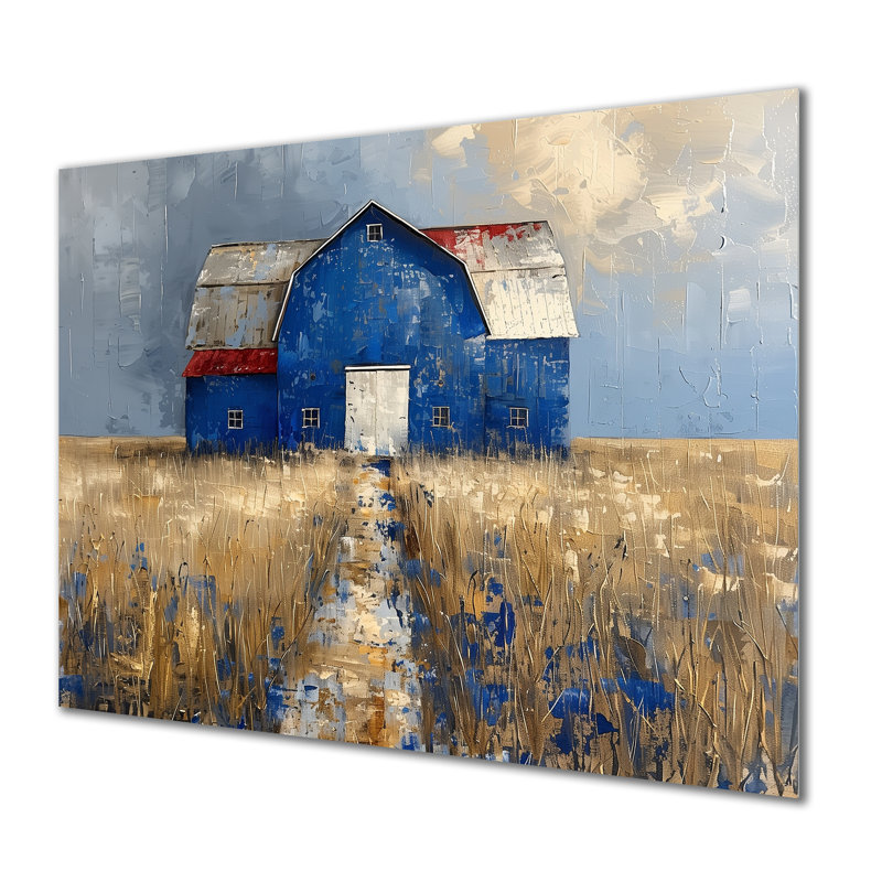 Lovell - Barn Wall Art Living Room, H 16 po x l 32 po x P 1 po, Métal métal