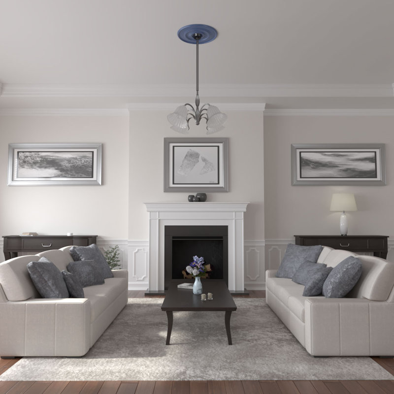 Endurathane Theia Ceiling Medallion, 24"OD x 3 5/8"ID x 1 3/4"P (Fits Canopies up to 6 3/4"), Hand-Painted Pearl White Finish