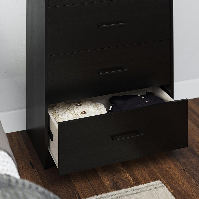 Grantville 27.74'' W 5 - Drawer Dresser, Black Oak