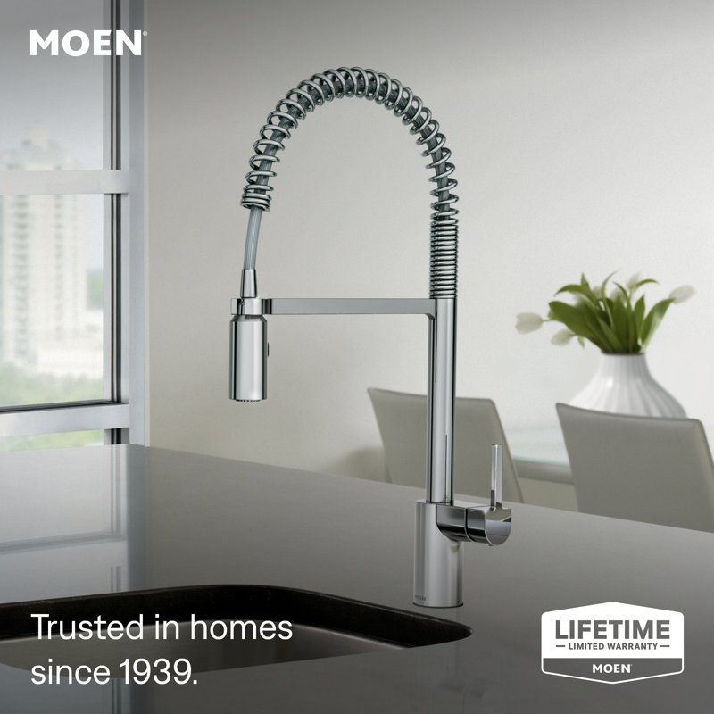 Moen Align MotionSense Wave Single Handle Spring Pulldown Kitchen Faucet with Power Clean Technology, Chrome