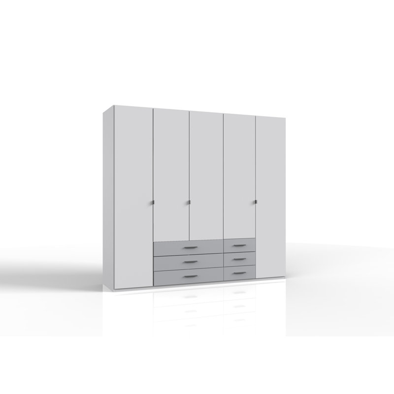Mourya 5 Door Manufactured Wood Wardrobe
