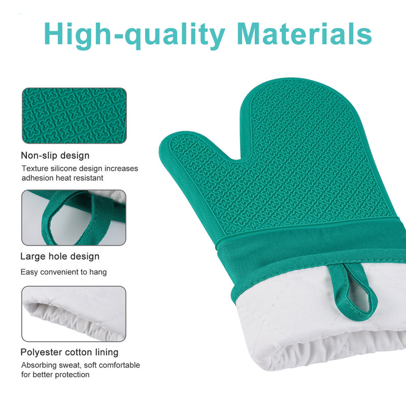 Grand Servico Potholder & Oven Mitt Set, Green