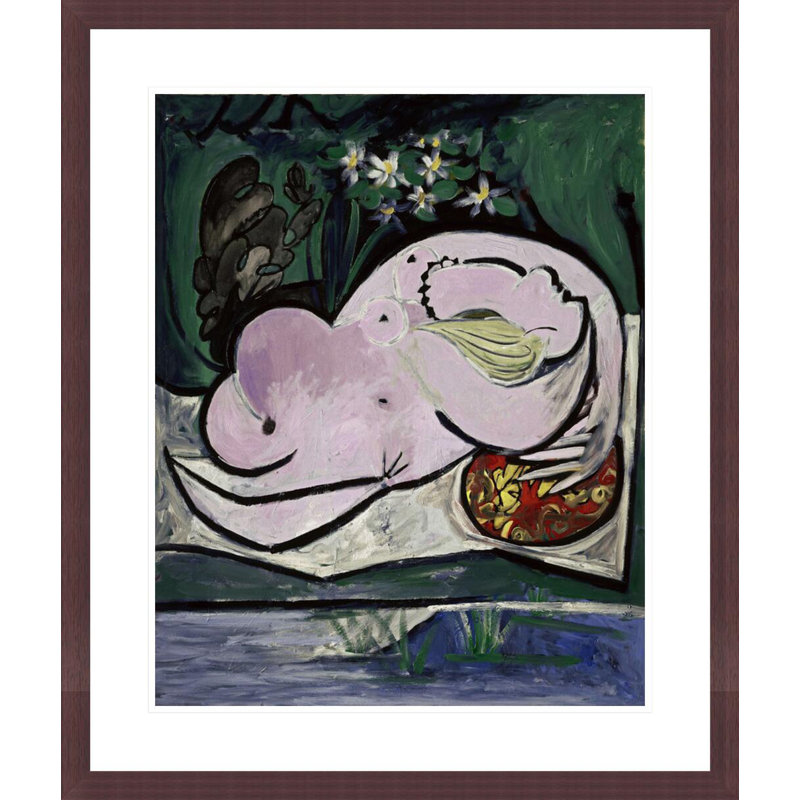 «Nu dans un jardin» par Pablo Picasso, impression giclée encadrée, H 27,76 po x l 23,5 po