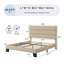 Structure de lit plateforme avec tête de lit tapissier en tissu et support en lattes de bois-705834756-705834753