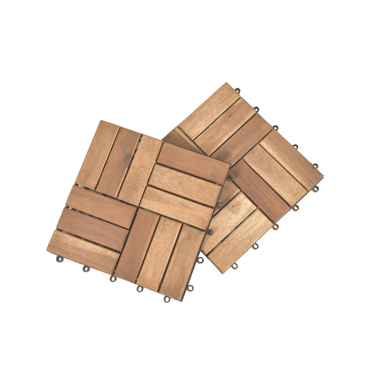 Avree 30 x 30cm Wood-Effect Tile in Natural Brown