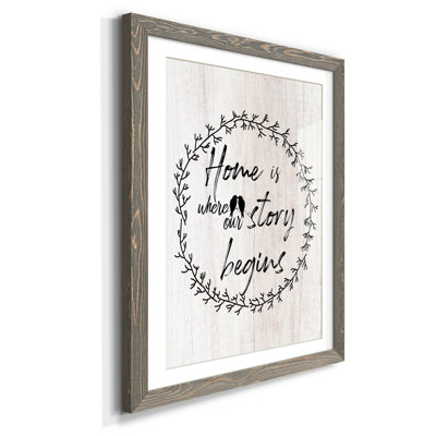 «Where Our Story Begins - Reproduction d'art textuel sur papier encadré
