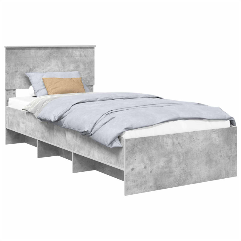 Bed, Concrete Grey