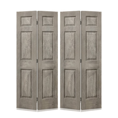 Paneled MDF Composite Double Bifold with Installation Hardware Kit