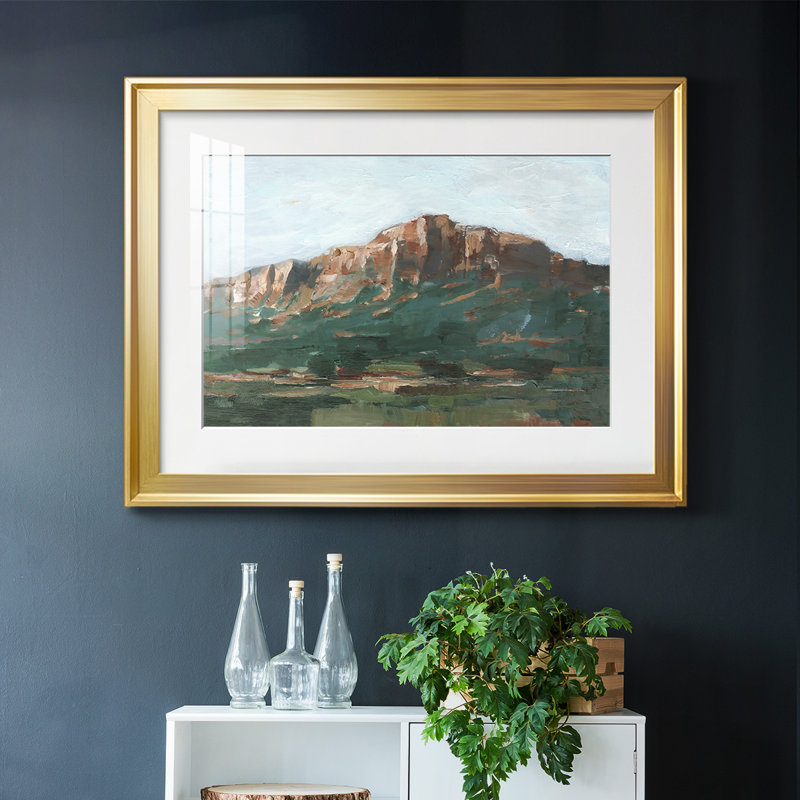 «Heading West II», reproduction d'art sur papier, Or, H 15 po x l 21 po x P 1,5 po