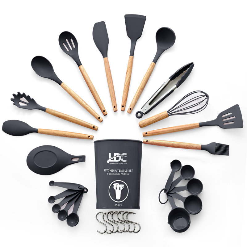 Ensemble d'ustensiles de cuisine de 35 pièces Lux Lux, Gris