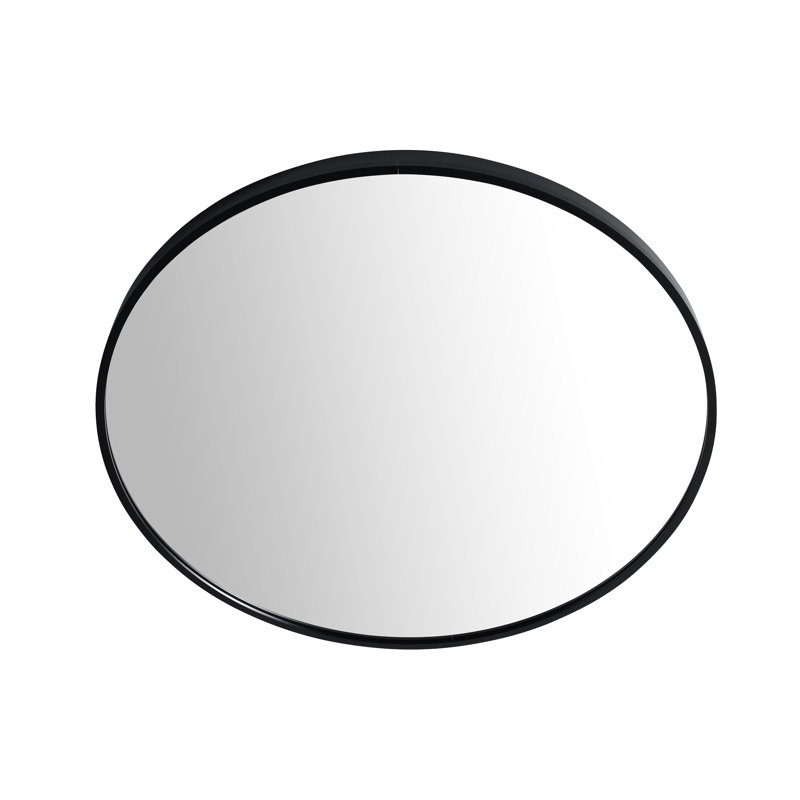 Miroir noir de 24 po pour le vestibule, le salon, la chambre à coucher et la salle à manger, 24,01 po x 24,23 po