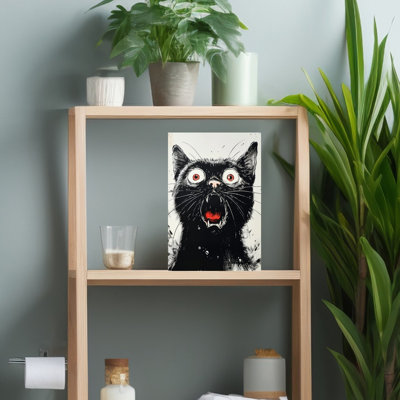 «Screaming Black Cat», art mural contemporain