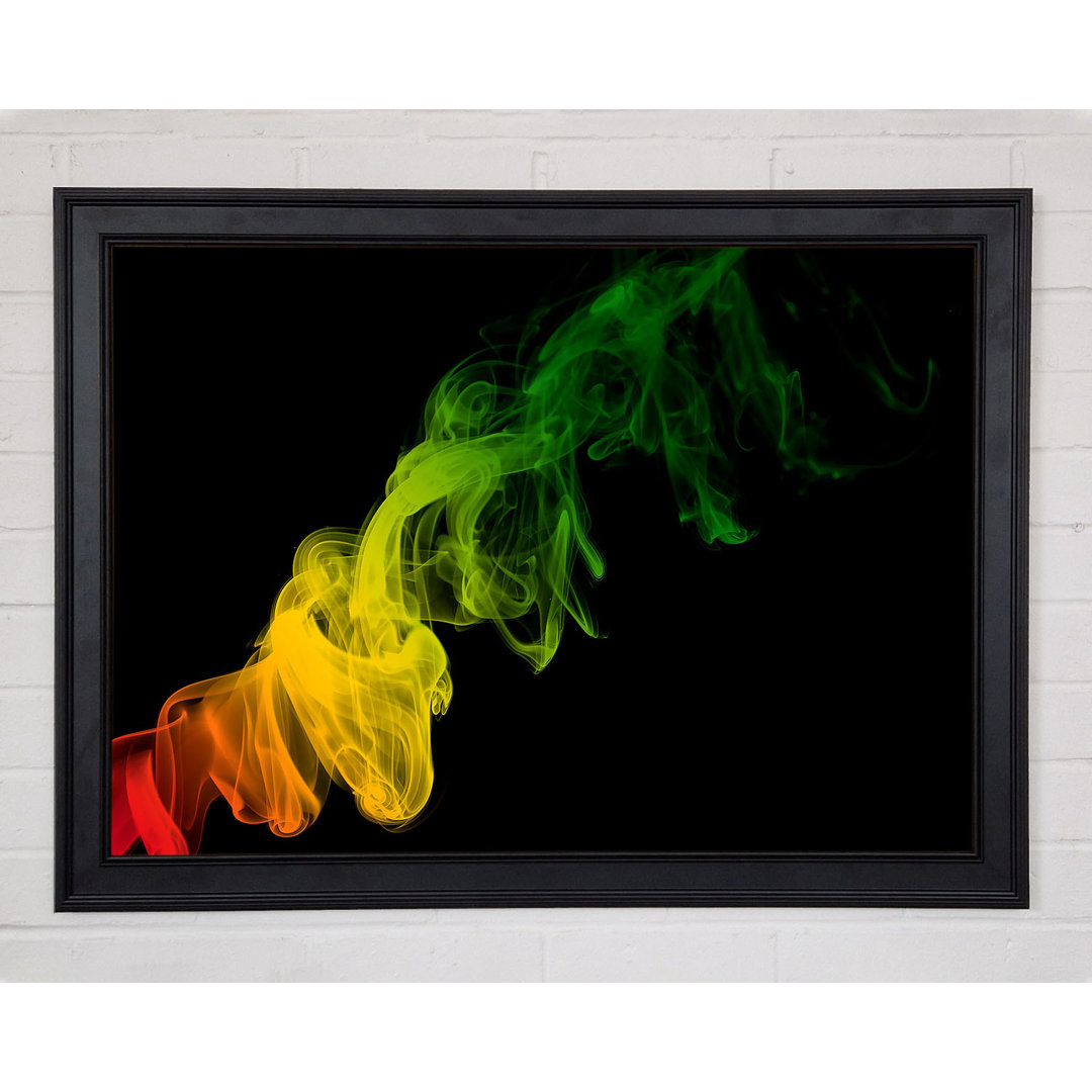 Gerahmtes Leinwandbild Smoke Twist Rainbow