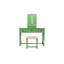 Meuble-lavabo moderne, teinte pomme, tabouret, panneau de particules, couleur pin rustique, 3 miroirs, pin,