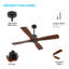 Ventilateur de plafond en bois massif à 4 pales Cayemite-1492827804-1492827805