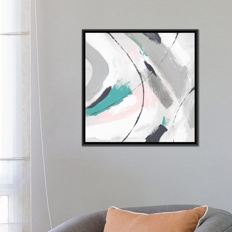 « neutre ii », reproduction sur toile, H 18 po x l 18 po x P 1,5 po, Papier beaux-arts encadré noir, Pas de tapis
