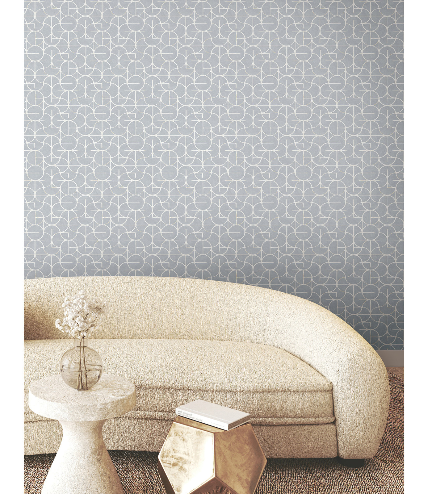 Teddy Wallpaper Double Roll, Chambray