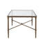 Table basse rectangulaire en métal avec cadre en verre trempé 5 mm, l 44 po x P 24,9 po, assemblage requis