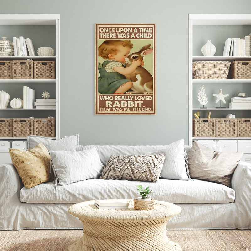 «Who Really Lived Rabbit», impression graphique sur toile, 1 pièce, H 14 po x l 11 po x P 1,25 po