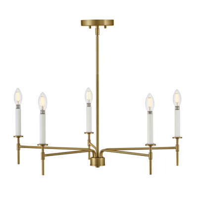 Hux 5-Light Exposed Candle Bulb Chandelier Pendant