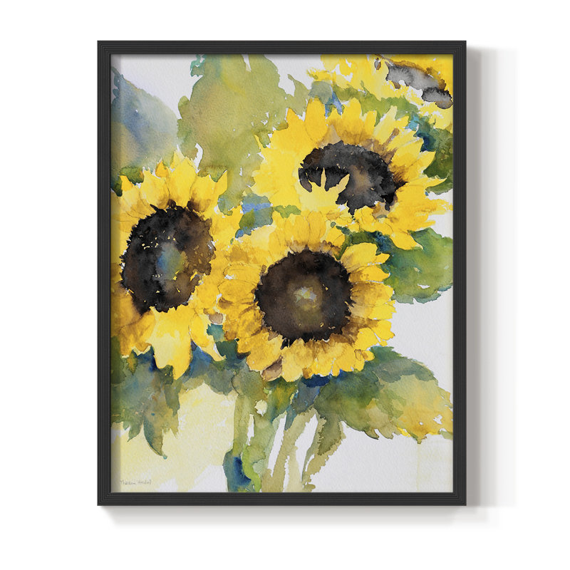 Sun Days II, reproduction encadrée - bois massif, H 11 po x l 9 po, Noir, noir, noir, noir