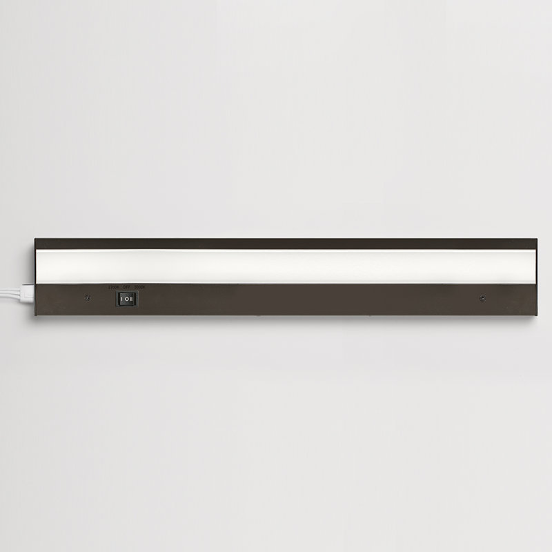 Luminaire de travail sous-armoire à DEL DUO AC-LED, Bronze, H 1 po x l 18 po x P 2,75 po