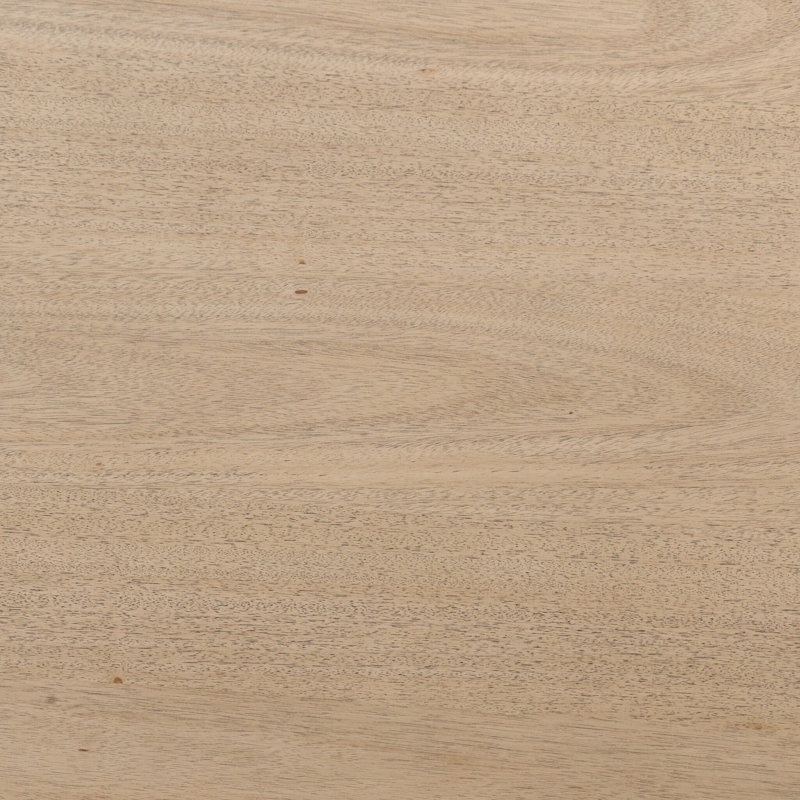 Scalloped Dining Table-Brushed Ebony, Natural Matte