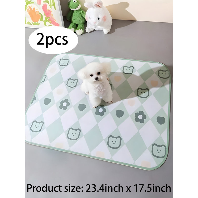 Tapis de sol pour animal de compagnie, 2 pièces, H 1 po x l 23,4 po x P 17,5 po