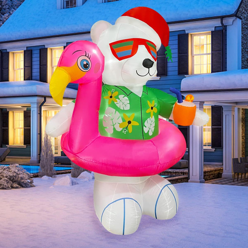 Ours Gelincik avec flamant rose