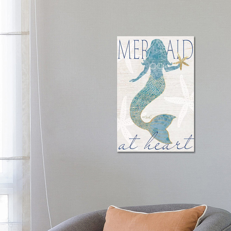 Mermaid At Heart by Kait Roberts - Wrapped Canvas Print, 66.04 cm H x 45.72 cm W x 1.91 cm D