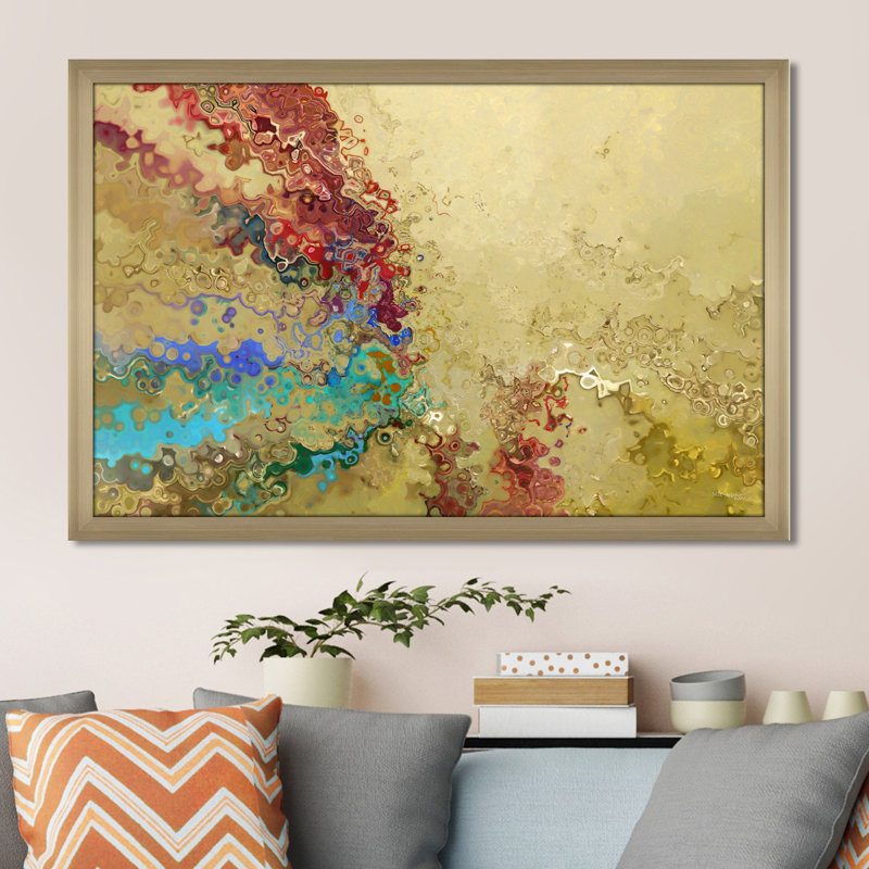 «Be Joyful. "Psaume 5: 11", reproduction d'art sur toile, H 21,5 po x l 27,5 po x P 0,75 po, Encadrement champagne